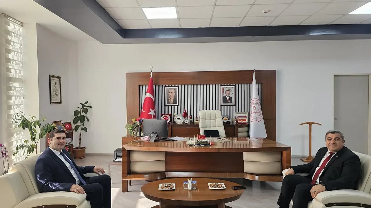 SGK İl Müdürü Çelikbaş’tan Milli Eğitim Müdürü Sünnetci’ye Nezaket Ziyareti